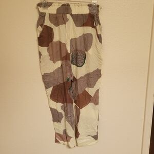 Maria Stanley Camo Print Rayon Pants